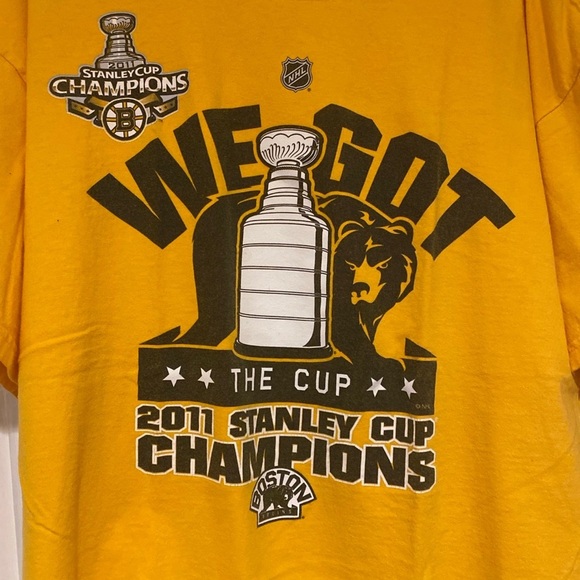 Reebok Boston Bruins 2011 Stanley Cup Champions T-Shirt Men’s Size XL - Picture 2 of 4